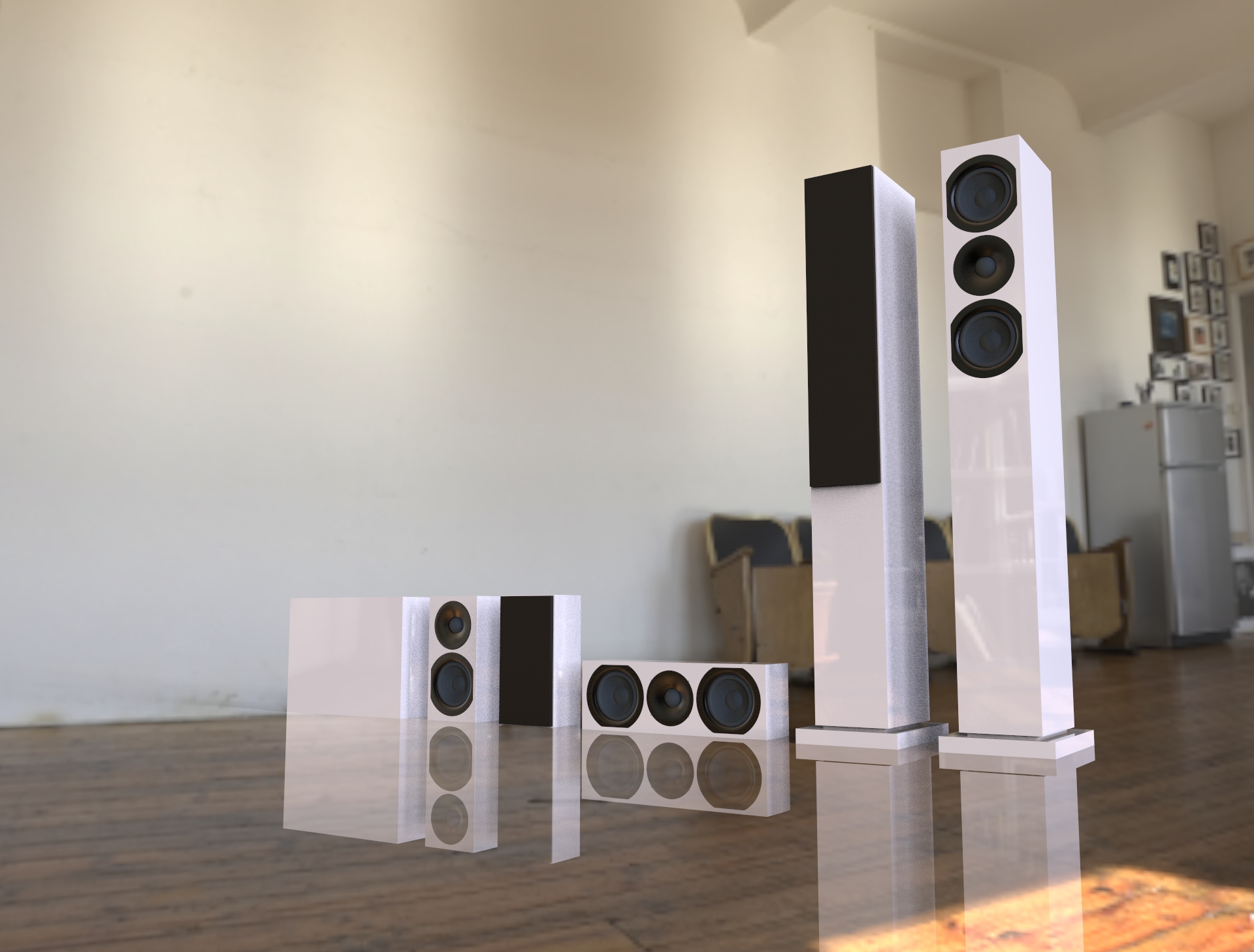 مكبرات صوت HIFI عالية اللمعان