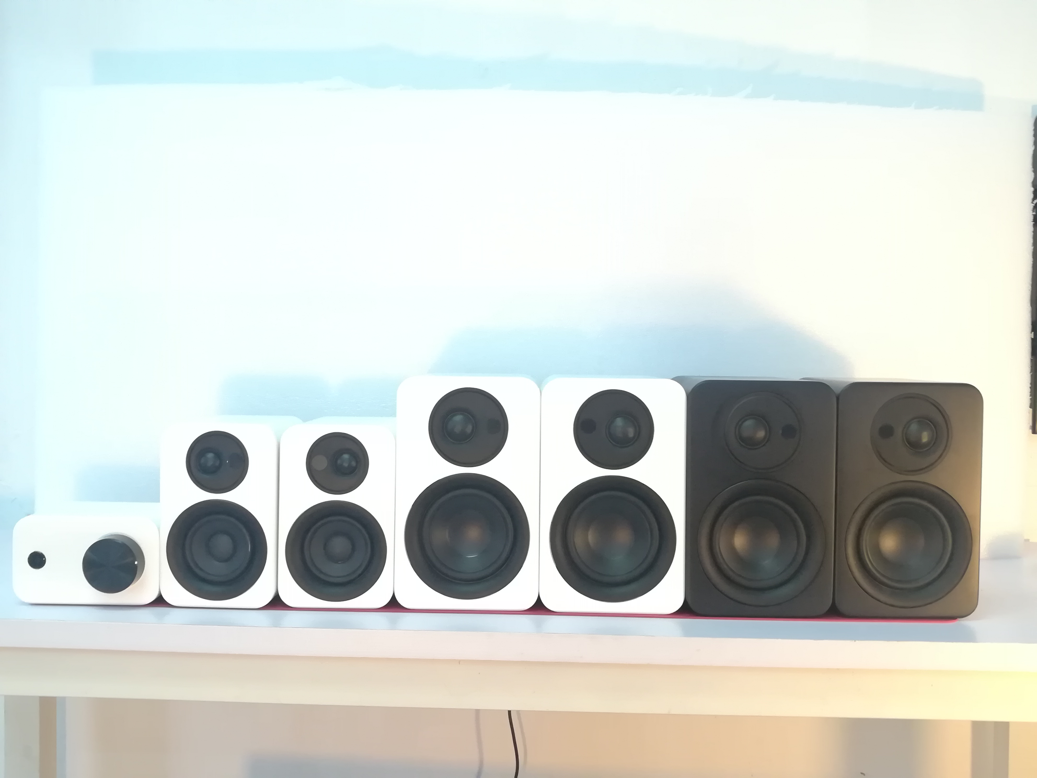 مكبرات صوت HIFI ثنائية الاتجاه مقاس 4 بوصة عالية اللمعان - مكبر صوت لرف الكتب